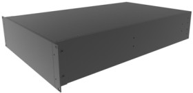 19 inch enclosure, 3 U, (W x H x D) 422 x 133 x 711 mm, aluminum, black, RM3U1928SBK