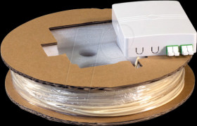 53670.80 FTTx connection box, pre-assembled, 2x LC/APC, G.657.A2, 80 m