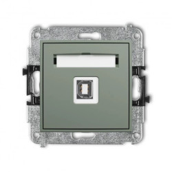 ICON Mechanizm gniazda pojedynczego USB A-B 2.0 szałwiowy 61IGUSB-3