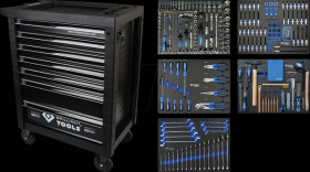BT153347 Workshop trolley, 5 drawers, 347 tools