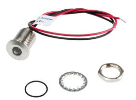 Lampka kontrolna do montażu panelowego 10.8 → 13.2V dc, zielona 10mm LED Wyprowadzenia RS PRO