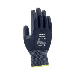 uvex 6057306 unilite unipur gloves: size 6 nitrile foam breathable