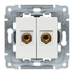 DANTE Gniazdo głośnikowe pojedyncze stereofoniczne bez ramki do podłączenia 1 kolumny głośnikowej do 6mm2 450252