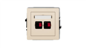 Deco Gniazdo Głośnikowe Podwójne Beżowy 1Dgg-2