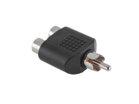 Złącze adapter 1xRCA wtyk - 2xRCA gniazdo