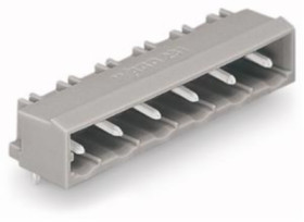 Pin header, 13 pole, pitch 7.5 mm, angled, gray, 231-843/001-000