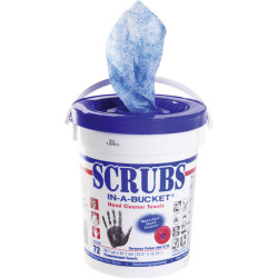 Scrubs 42272 In-A-Bucket Hand Cleaner Towels - Tub Of 72