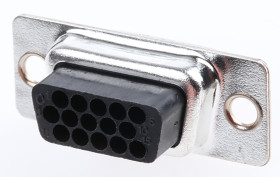 Złącze D-Sub 15-pinowe Żeński Proste Montaż na kablu raster 2.29mm