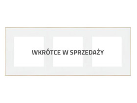 SIMON 55 Ramka 3 potrójna DUO biała podstawa złota TRD3.166/111 KONTAKT SIMON