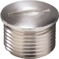 Wiska 10065075 EMVS-L 25 Long Metric Brass Slotted Blind Plug, Pack of 100