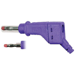 Stäubli 669328-26 XZGL-425 straight plug 4 mm violet self-assembly 1 pc