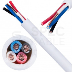 Kabel alarmowy BiTprotect YTDY 4x0,5mm biały 100V domofonowy drut Bitner