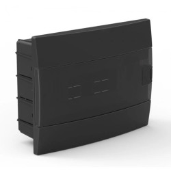 Rozdzielnica podtynkowa 12-modułowa 285x223x110mm czarna dymna 600.001.121 HOROZ ELECTRIC