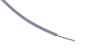 Przewód montażowy 0,12mm² Fioletowy RS PRO PTFE 26 AWG 300 V dł. 100m 7/0,15 mm 200°C BS 3G 210:1996