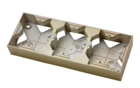 SONATA Puszka natynkowa potrójna szampański złoty PNP-3R/39