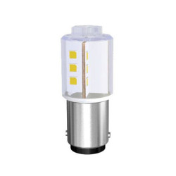 Signal Construct MBRD151278A LED Bulb Green BA15d 12 LEDs 230V Shockproof