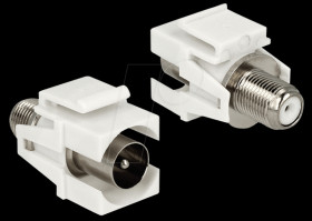 86335 Delock keystone IEC plug &gt; F socket FM