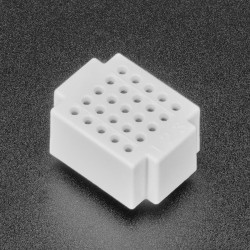 Mini Solderless Breadboard - White 5 Rows - 25 total points - ZY-25