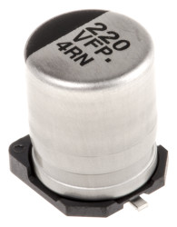 Kondensator 220μF 35V dc SMD Panasonic 8 (Dia.) x 10.2mm