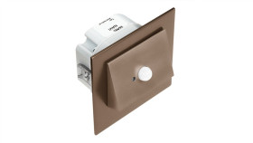 Oprawa Schodowa Led Navi Pt Złota Stal 230V Ac Regulowany Czujnik Barwa Biała...