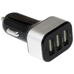 LogiLink PA0082 Car USB Charger 25.5W 3x USB-A Black