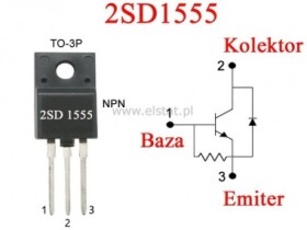 Tranzystor NPN+ dioda; 1500V; 5A' 50W