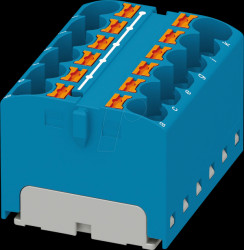 3273814 PTFIX distributor block, 12X4, blue