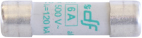 Microfuse 10.3 x 38 mm, 6 A, T, 500 V (AC), 120 kA breaking capacity, 1038325
