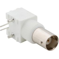 BNC panel socket 50 Ω, solder connection, angled, 031-5486