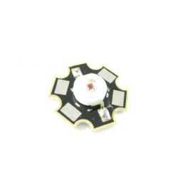 LED 3W na płytce, zielona, 700mA, 625nm, 80-110lm
