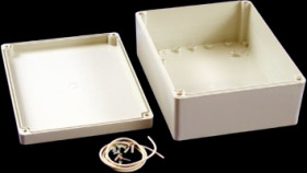 PC enclosure, (L x W x H) 186 x 146 x 75 mm, light gray (RAL 7035), IP65, RP1280