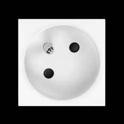 NOEN FR. gniazdo modułowe 45x45mm kątowe - 45° 1x2P+Z. typ E French. 16A 250V. białe OR-GM-9010/W/FR45