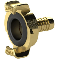 GEKA hose piece, L 48 mm, 40 bar, brass, for hose, 107758