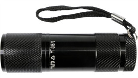 Latarka Aluminiowa, 9Led, Czarna