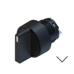 Głowice przełączników wyboru 2-pozycyjny wycięcie: 22.5mm Z pamięcią położenia IP65 RS PRO Czarny siłownik: Krótka