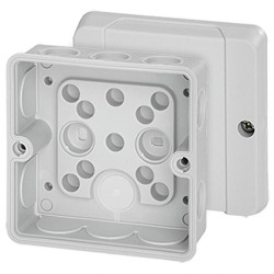 Puszka instalacyjna DE 9320 Z natynkowa bez zacisków 88x88x50mm hermetyczna IP55 szara HENSEL