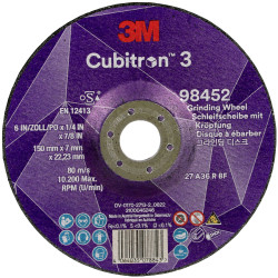 3M Cubitron 98452 Disc 150mm 22.23mm Bore 10pieces For Stainless Steel