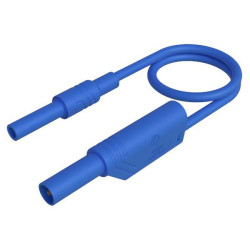 SKS Hirschmann 934042102 Safety Test Lead 100cm Blue 4mm Jack/Plug