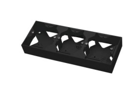 IMPRESJA Puszka instalacyjna natynkowa potrójna czarny metalik PNP-3Y/33