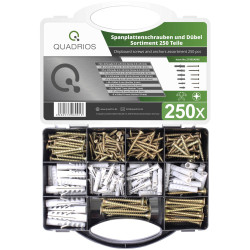 Quadrios 2109SA046 Spax Screw Set 250 pcs Chipboard Screws &amp; Dowels