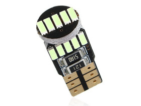 Żarówka LED W5W T10 10mm zimny biały 12V 15x4014