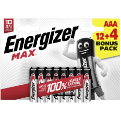 Energizer E303341000 Max AAA Battery Alkali-Manganese 1.5V 16 pc(s)