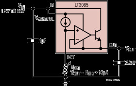 Adjustable 500mA Single Resistor Low Dropout Regulator