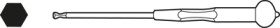 Screwdriver, 2 mm, hexagon, BL 50 mm, L 147 mm, 637460
