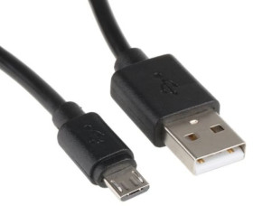 Kabel USB, dł. 0.5m, kolor: Czarny