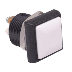IRC3V272 APEM White Square 16mm Momentary NO Push Button Switch Screw Terminals IP67