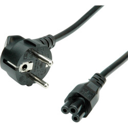 Value 19.99.1028 Current Cable Black 1.80 m IEC Mains Power Cable