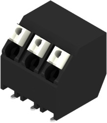 PCB terminal, 3 pole, pitch 5 mm, AWG 28-14, 12 A, spring-clamp connection, black, 1473700000