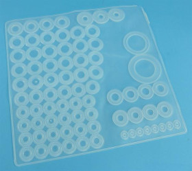 ZESTAW USZCZELEK 79szt DO KRANU SILIKON