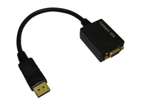 Kabel DisplayPort długość 150mm DisplayPort na VGA B: VGA A: Display Port RS PRO 1080p